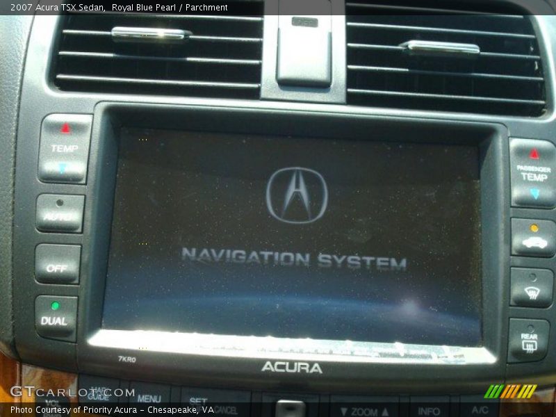 Royal Blue Pearl / Parchment 2007 Acura TSX Sedan