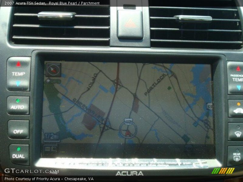 Royal Blue Pearl / Parchment 2007 Acura TSX Sedan