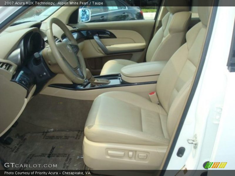 Aspen White Pearl / Taupe 2007 Acura MDX Technology