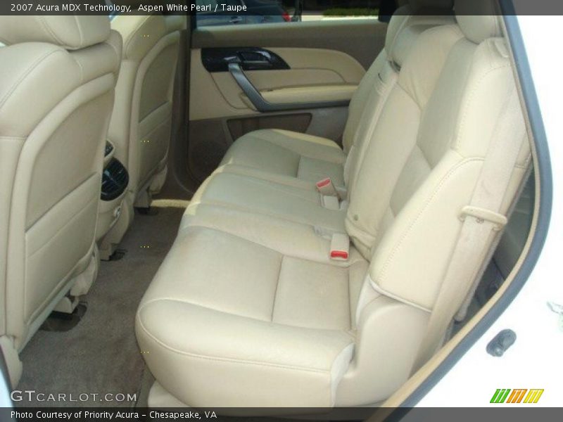 Aspen White Pearl / Taupe 2007 Acura MDX Technology
