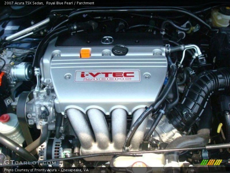Royal Blue Pearl / Parchment 2007 Acura TSX Sedan
