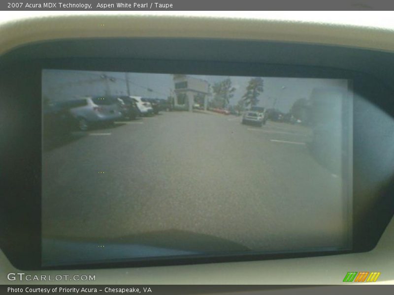 Aspen White Pearl / Taupe 2007 Acura MDX Technology