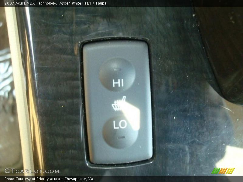 Aspen White Pearl / Taupe 2007 Acura MDX Technology