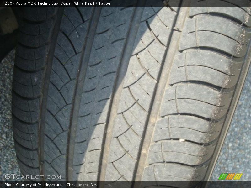 Aspen White Pearl / Taupe 2007 Acura MDX Technology