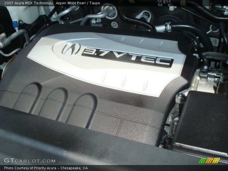 Aspen White Pearl / Taupe 2007 Acura MDX Technology
