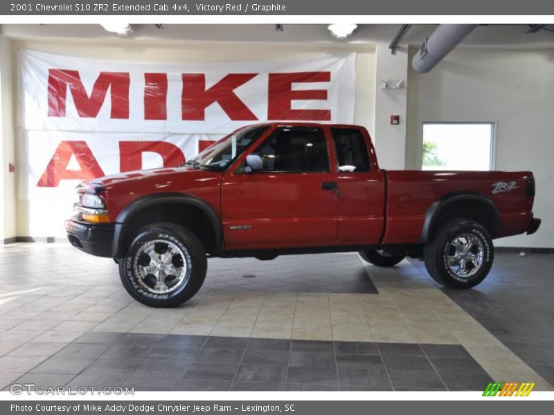 Victory Red / Graphite 2001 Chevrolet S10 ZR2 Extended Cab 4x4