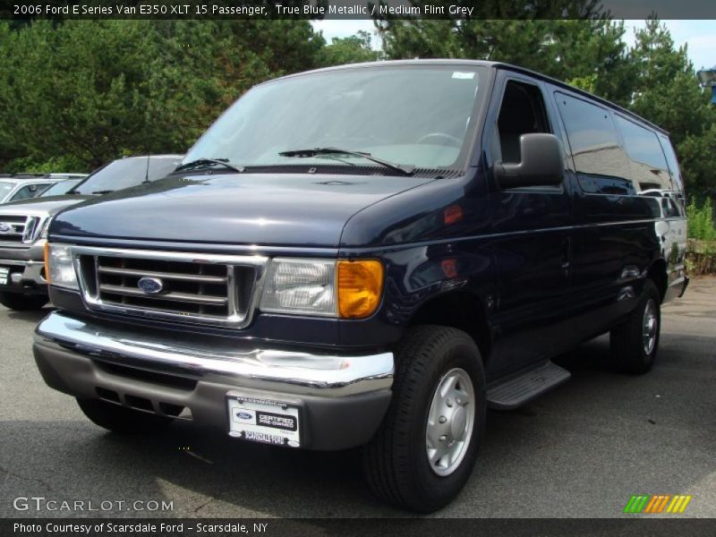 True Blue Metallic / Medium Flint Grey 2006 Ford E Series Van E350 XLT 15 Passenger