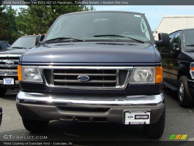 True Blue Metallic / Medium Flint Grey 2006 Ford E Series Van E350 XLT 15 Passenger