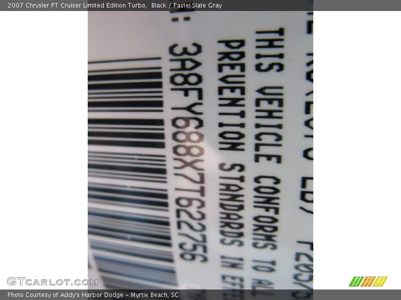 Black / Pastel Slate Gray 2007 Chrysler PT Cruiser Limited Edition Turbo