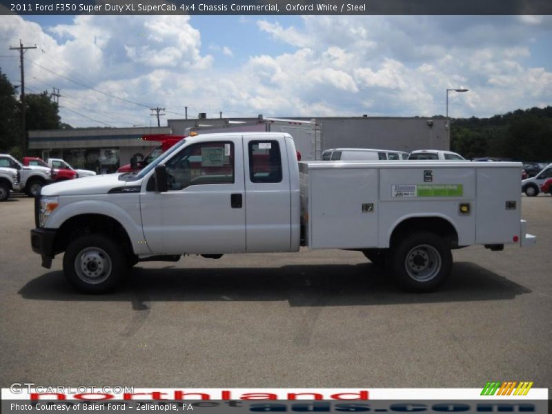 Oxford White / Steel 2011 Ford F350 Super Duty XL SuperCab 4x4 Chassis Commercial