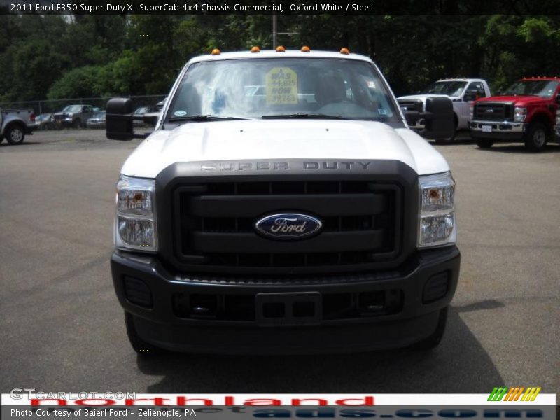 Oxford White / Steel 2011 Ford F350 Super Duty XL SuperCab 4x4 Chassis Commercial