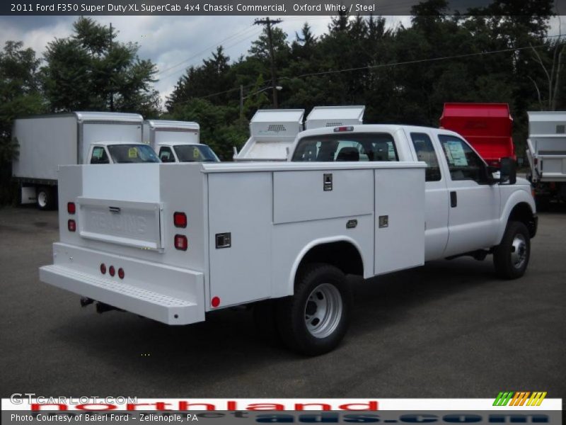 Oxford White / Steel 2011 Ford F350 Super Duty XL SuperCab 4x4 Chassis Commercial