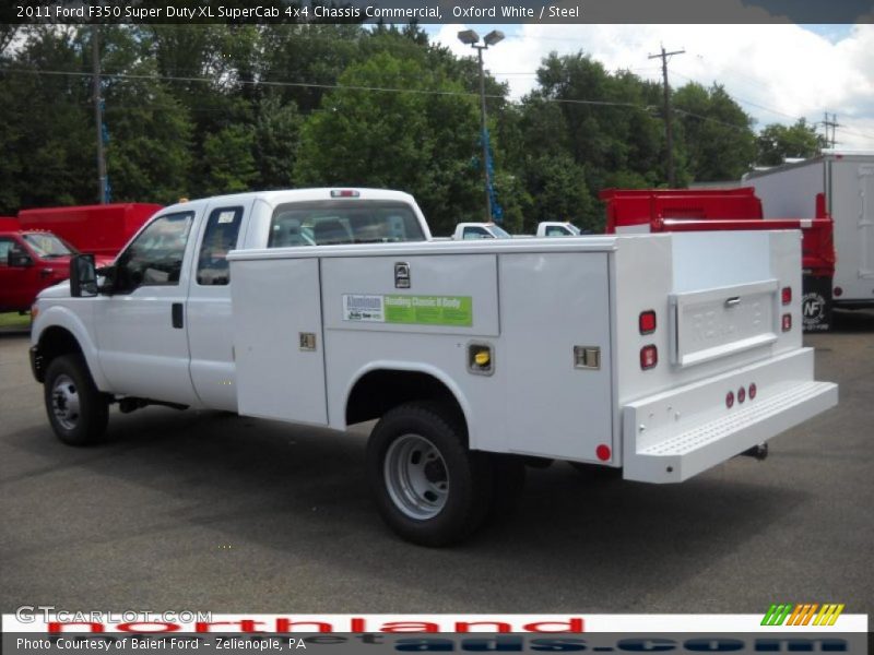 Oxford White / Steel 2011 Ford F350 Super Duty XL SuperCab 4x4 Chassis Commercial