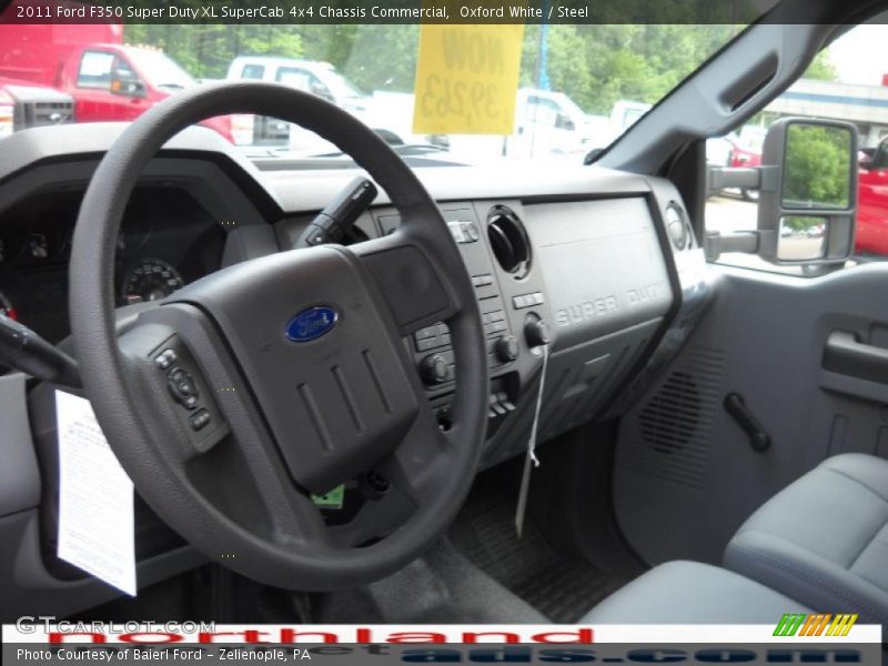 Oxford White / Steel 2011 Ford F350 Super Duty XL SuperCab 4x4 Chassis Commercial