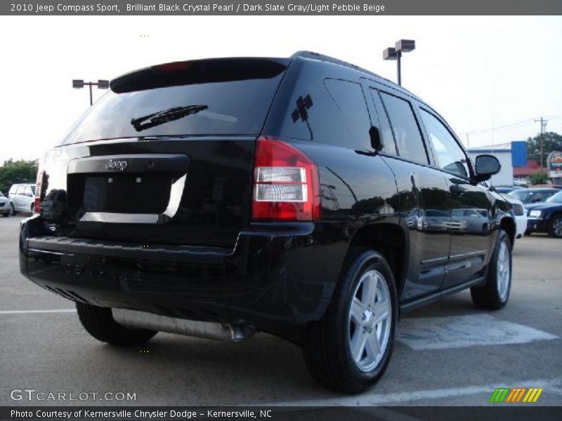 Brilliant Black Crystal Pearl / Dark Slate Gray/Light Pebble Beige 2010 Jeep Compass Sport