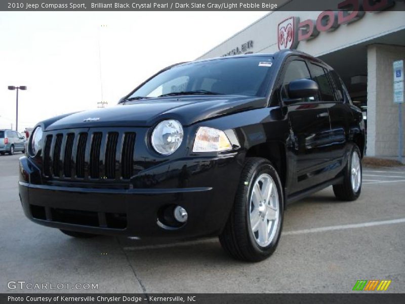Brilliant Black Crystal Pearl / Dark Slate Gray/Light Pebble Beige 2010 Jeep Compass Sport