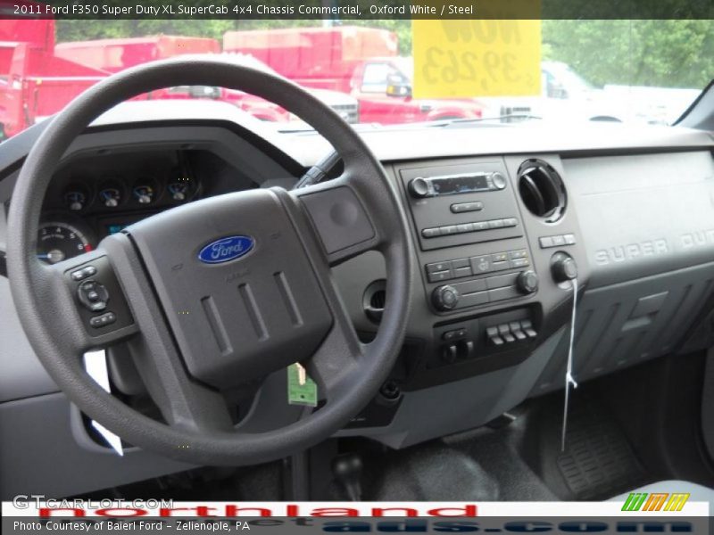 Oxford White / Steel 2011 Ford F350 Super Duty XL SuperCab 4x4 Chassis Commercial