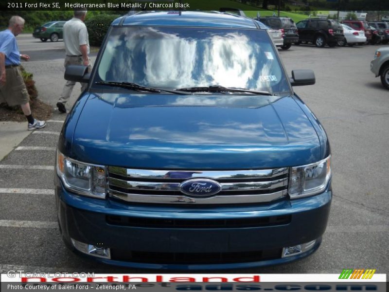 Mediterranean Blue Metallic / Charcoal Black 2011 Ford Flex SE