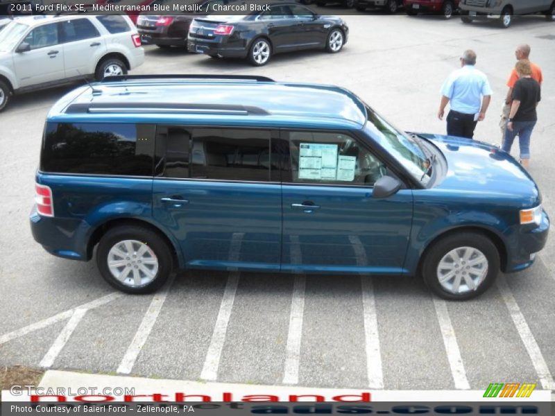 Mediterranean Blue Metallic / Charcoal Black 2011 Ford Flex SE