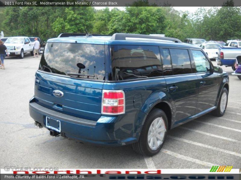 Mediterranean Blue Metallic / Charcoal Black 2011 Ford Flex SE