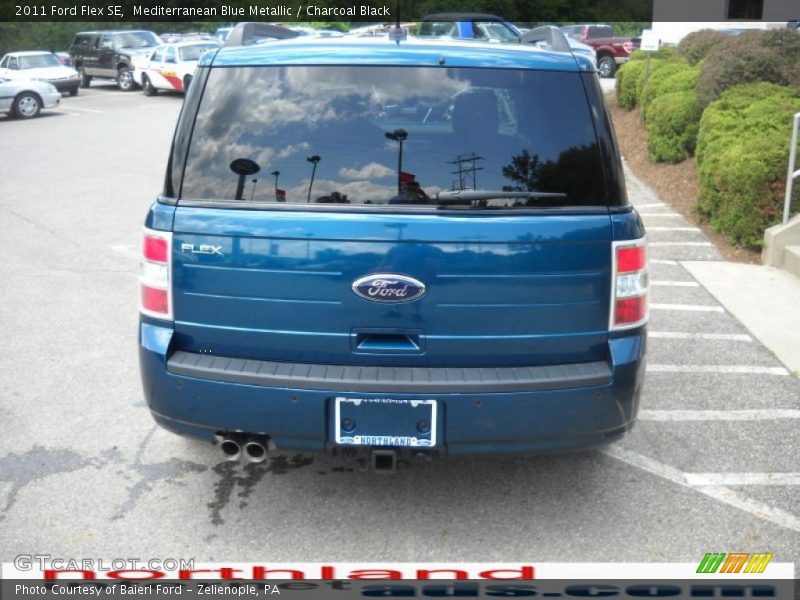 Mediterranean Blue Metallic / Charcoal Black 2011 Ford Flex SE