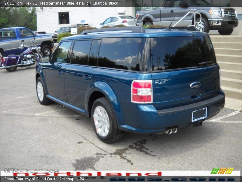 Mediterranean Blue Metallic / Charcoal Black 2011 Ford Flex SE