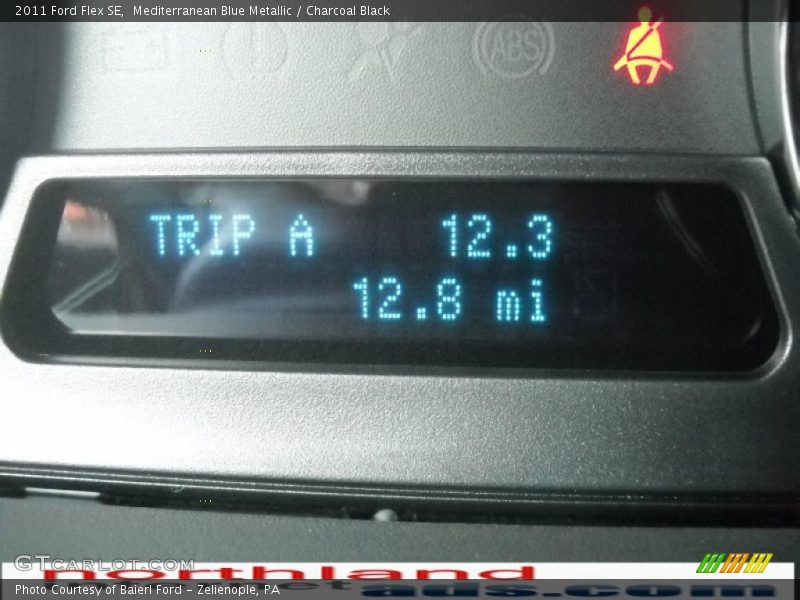 Mediterranean Blue Metallic / Charcoal Black 2011 Ford Flex SE