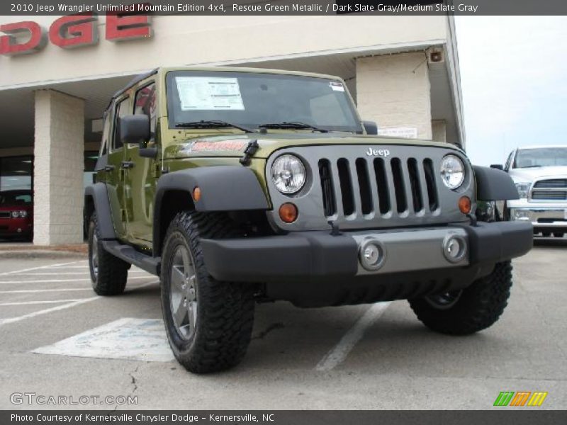 Rescue Green Metallic / Dark Slate Gray/Medium Slate Gray 2010 Jeep Wrangler Unlimited Mountain Edition 4x4