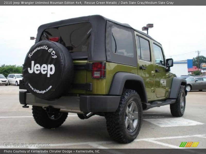 Rescue Green Metallic / Dark Slate Gray/Medium Slate Gray 2010 Jeep Wrangler Unlimited Mountain Edition 4x4