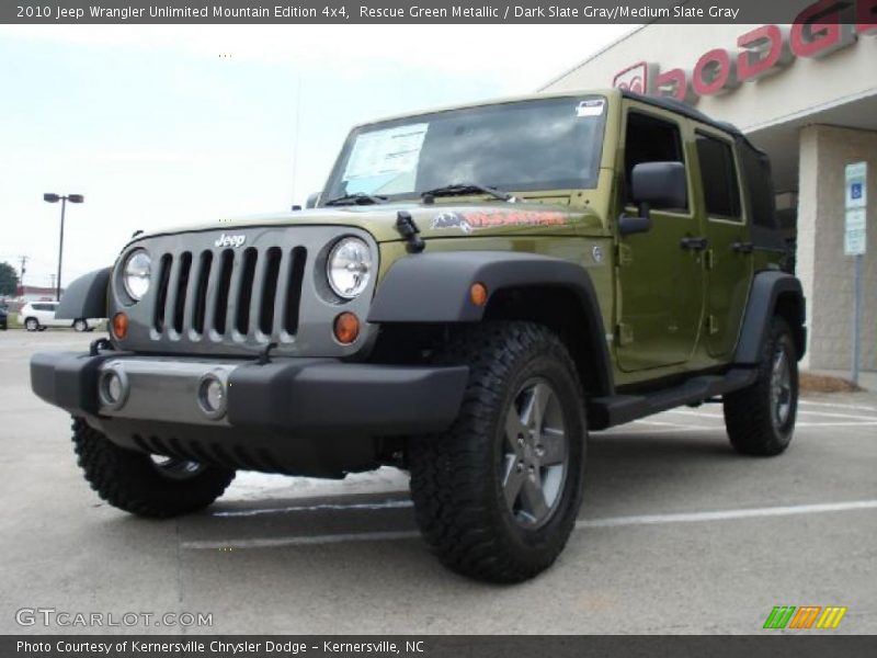 Rescue Green Metallic / Dark Slate Gray/Medium Slate Gray 2010 Jeep Wrangler Unlimited Mountain Edition 4x4