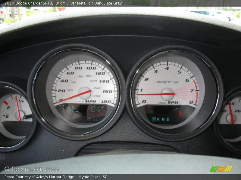 Bright Silver Metallic / Dark Slate Gray 2010 Dodge Charger SRT8