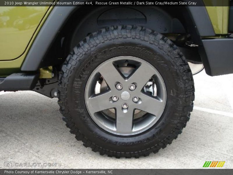 Rescue Green Metallic / Dark Slate Gray/Medium Slate Gray 2010 Jeep Wrangler Unlimited Mountain Edition 4x4