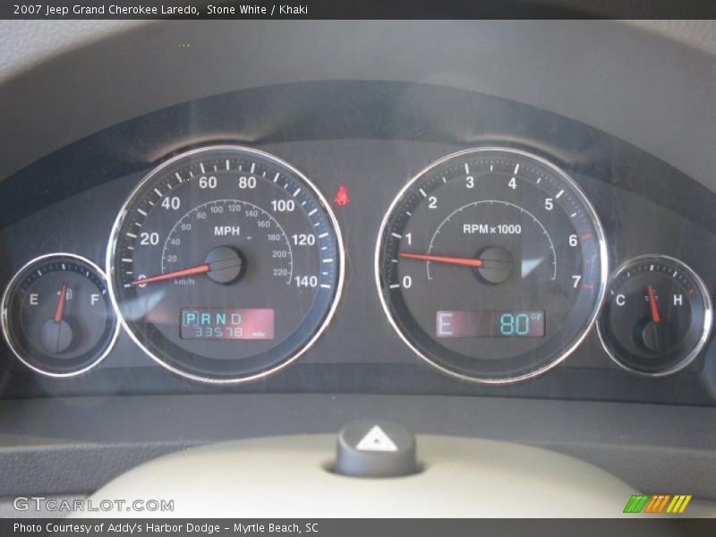 Stone White / Khaki 2007 Jeep Grand Cherokee Laredo