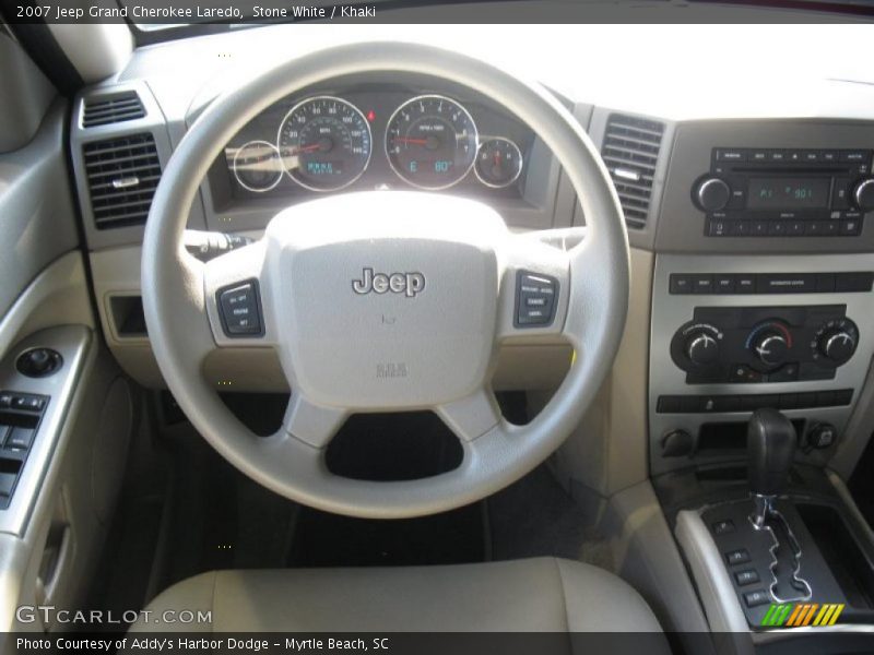 Stone White / Khaki 2007 Jeep Grand Cherokee Laredo