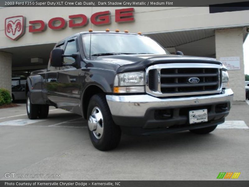Dark Shadow Grey Metallic / Medium Flint 2003 Ford F350 Super Duty XLT Crew Cab Dually