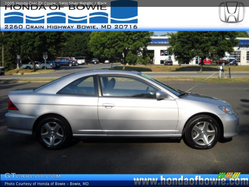 Satin Silver Metallic / Black 2005 Honda Civic EX Coupe