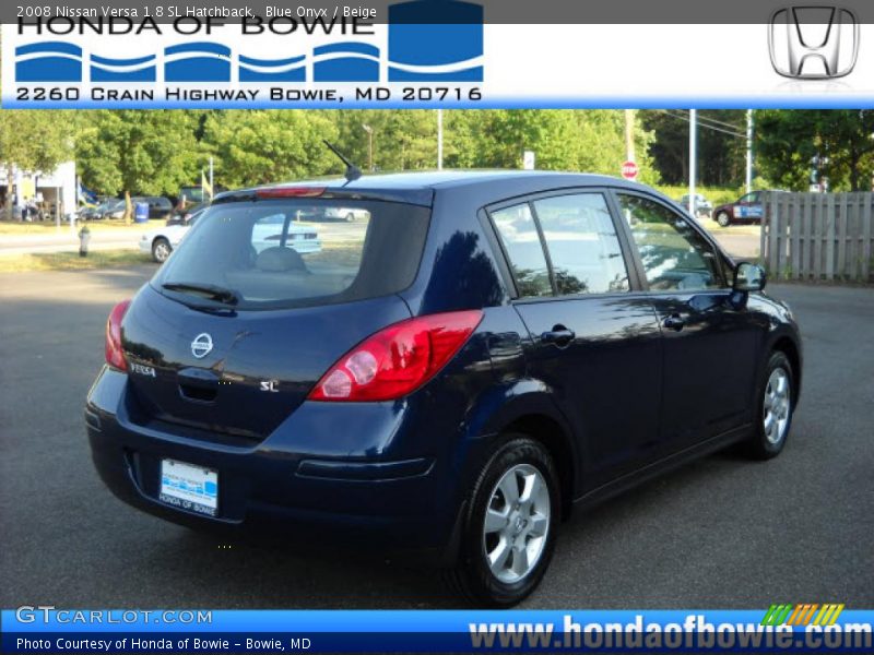 Blue Onyx / Beige 2008 Nissan Versa 1.8 SL Hatchback