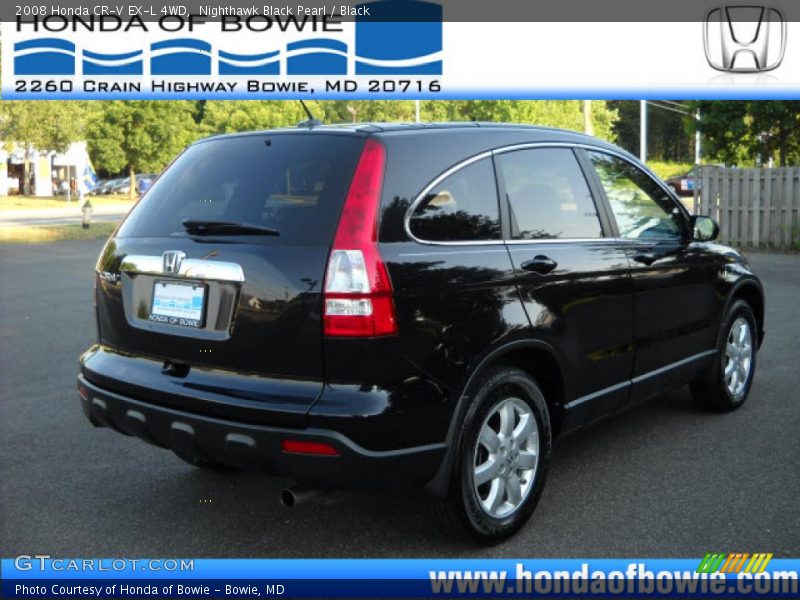 Nighthawk Black Pearl / Black 2008 Honda CR-V EX-L 4WD