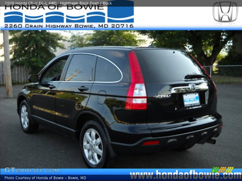 Nighthawk Black Pearl / Black 2008 Honda CR-V EX-L 4WD