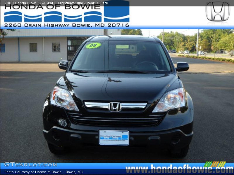 Nighthawk Black Pearl / Black 2008 Honda CR-V EX-L 4WD