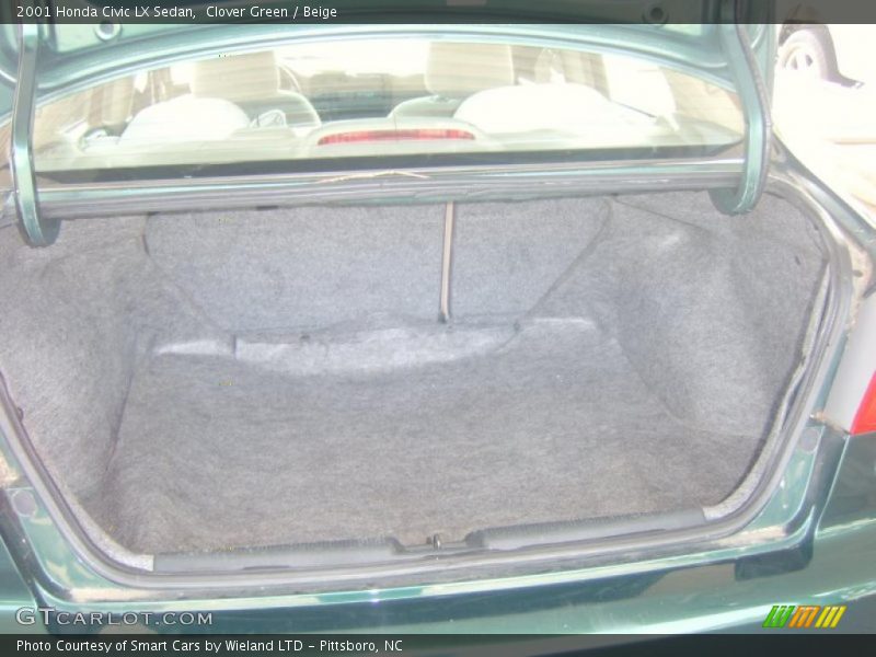 Clover Green / Beige 2001 Honda Civic LX Sedan