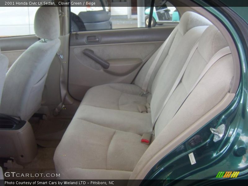 Clover Green / Beige 2001 Honda Civic LX Sedan