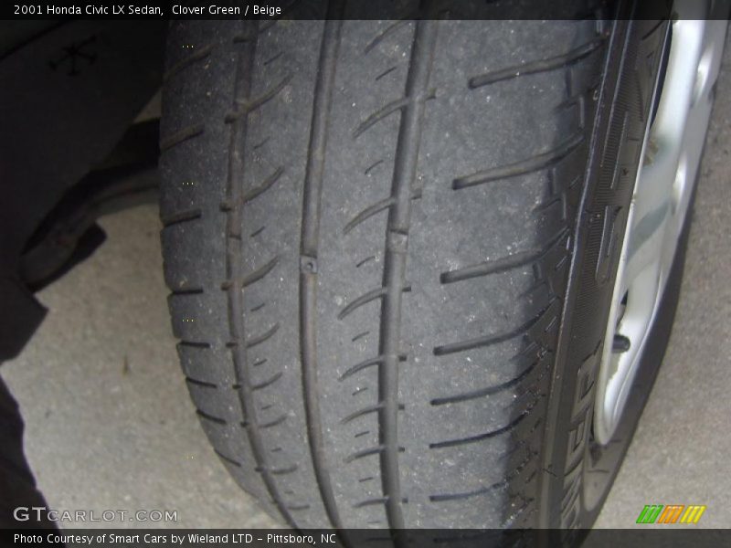 Clover Green / Beige 2001 Honda Civic LX Sedan