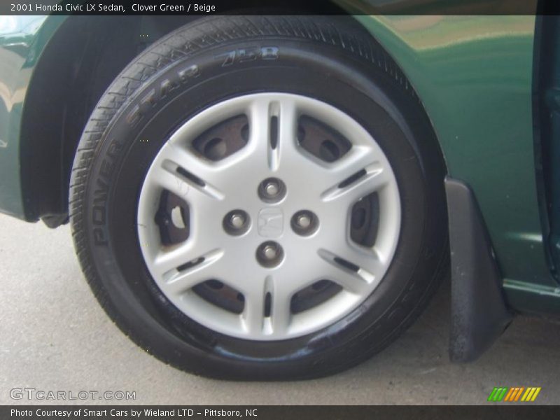 Clover Green / Beige 2001 Honda Civic LX Sedan