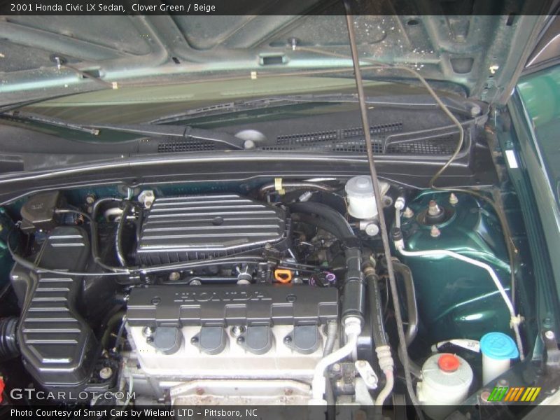 Clover Green / Beige 2001 Honda Civic LX Sedan