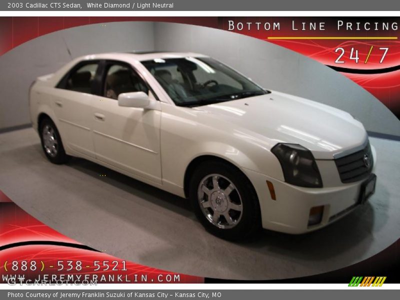 White Diamond / Light Neutral 2003 Cadillac CTS Sedan