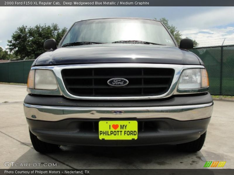 Deep Wedgewood Blue Metallic / Medium Graphite 2000 Ford F150 XL Regular Cab