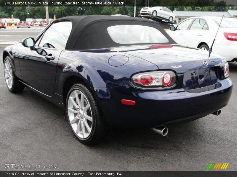 Stormy Blue Mica / Black 2008 Mazda MX-5 Miata Touring Roadster