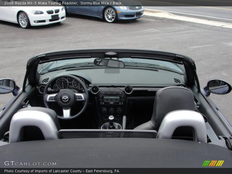 Stormy Blue Mica / Black 2008 Mazda MX-5 Miata Touring Roadster