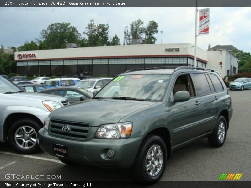 Oasis Green Pearl / Ivory Beige 2007 Toyota Highlander V6 4WD